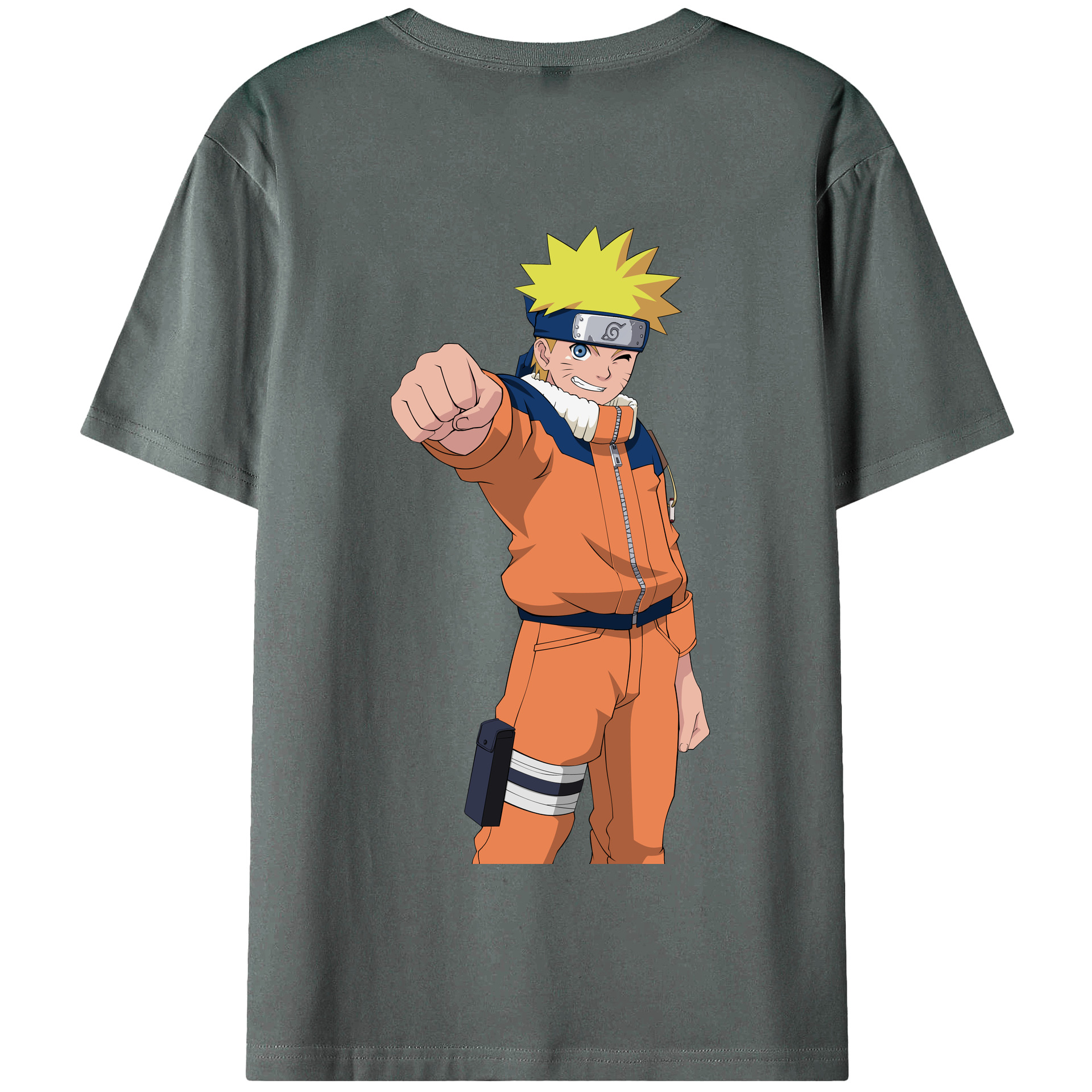 （画像用） NARUTO -ナルト- うずまき ナルト Uzumaki Naruto 綿100％半袖Tシャツ（背面プリント）